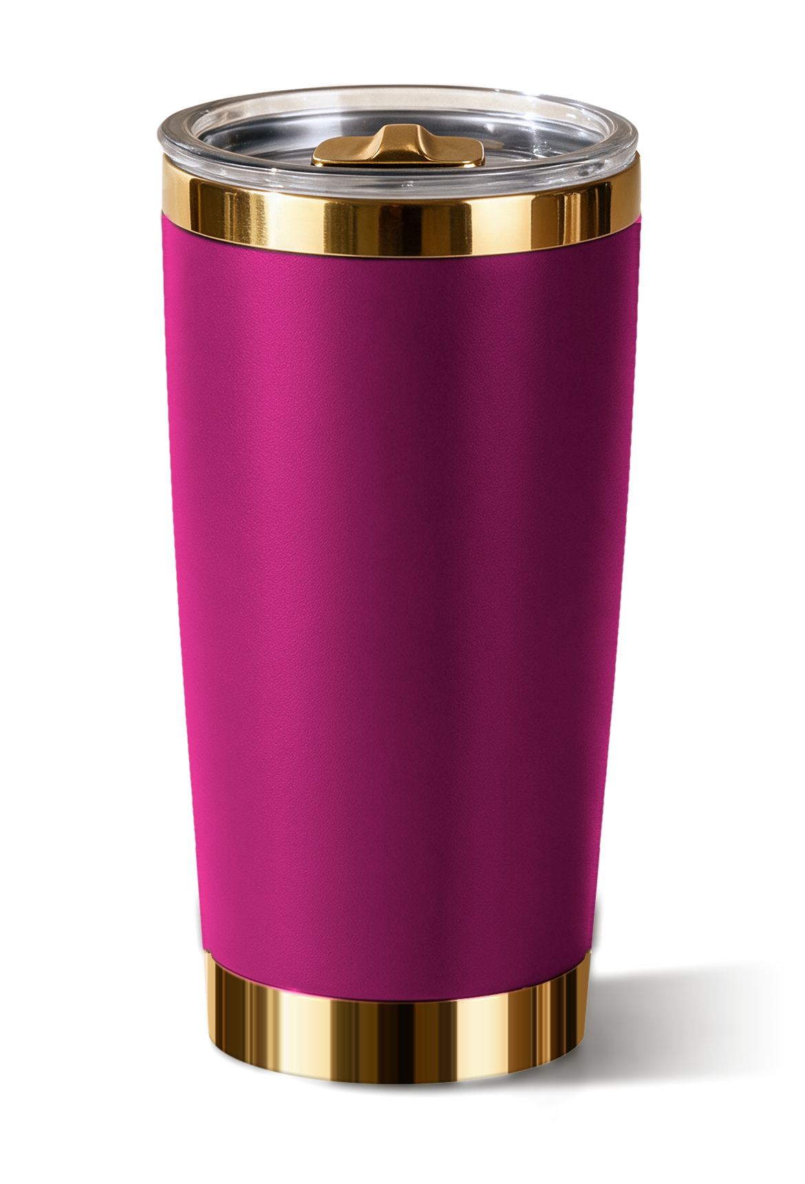 20 oz tumbler, Berry with polished gold trim