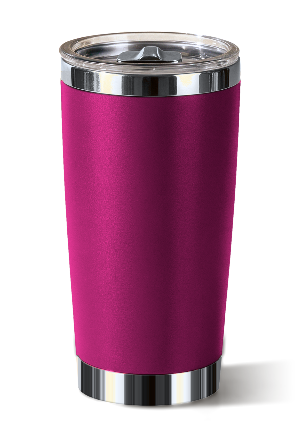 20 oz tumbler, Berry with polished silver trim
