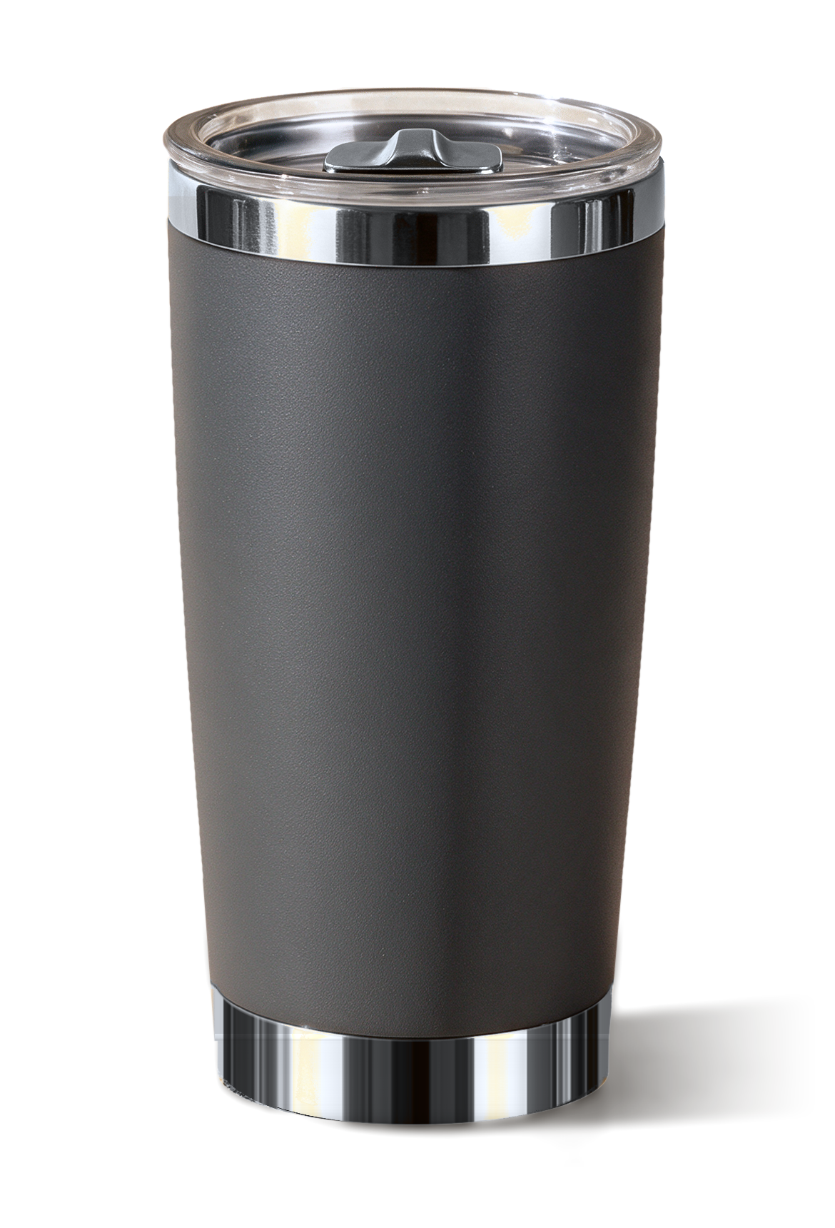 20 oz tumbler, Graphite with polished silver trim