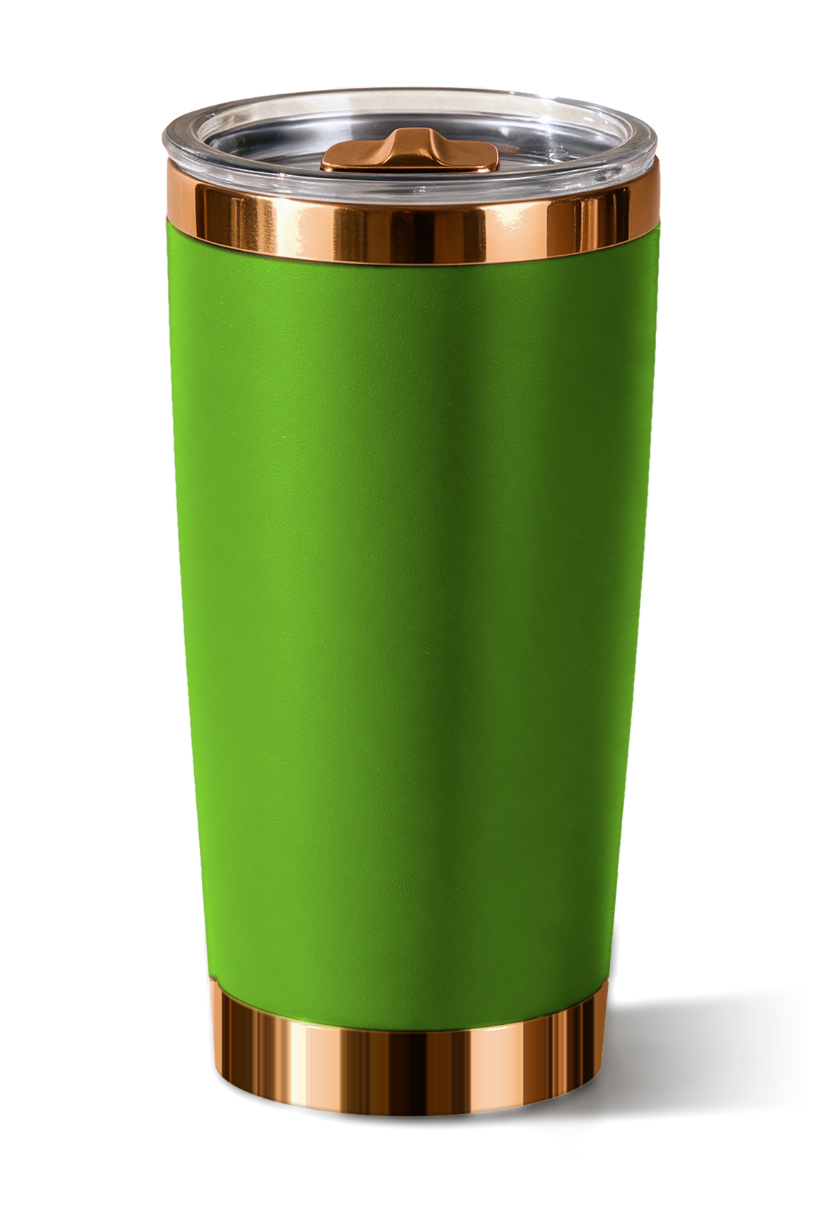 20 oz tumbler, Lime with polished bronze trim