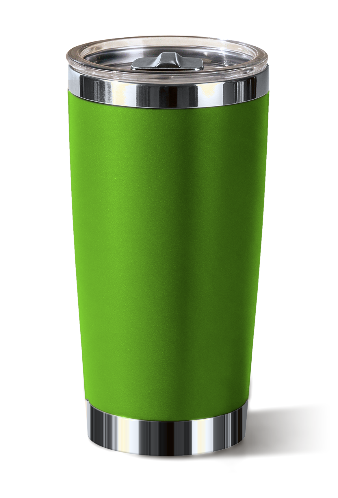 20 oz tumbler, Lime with polished silver trim