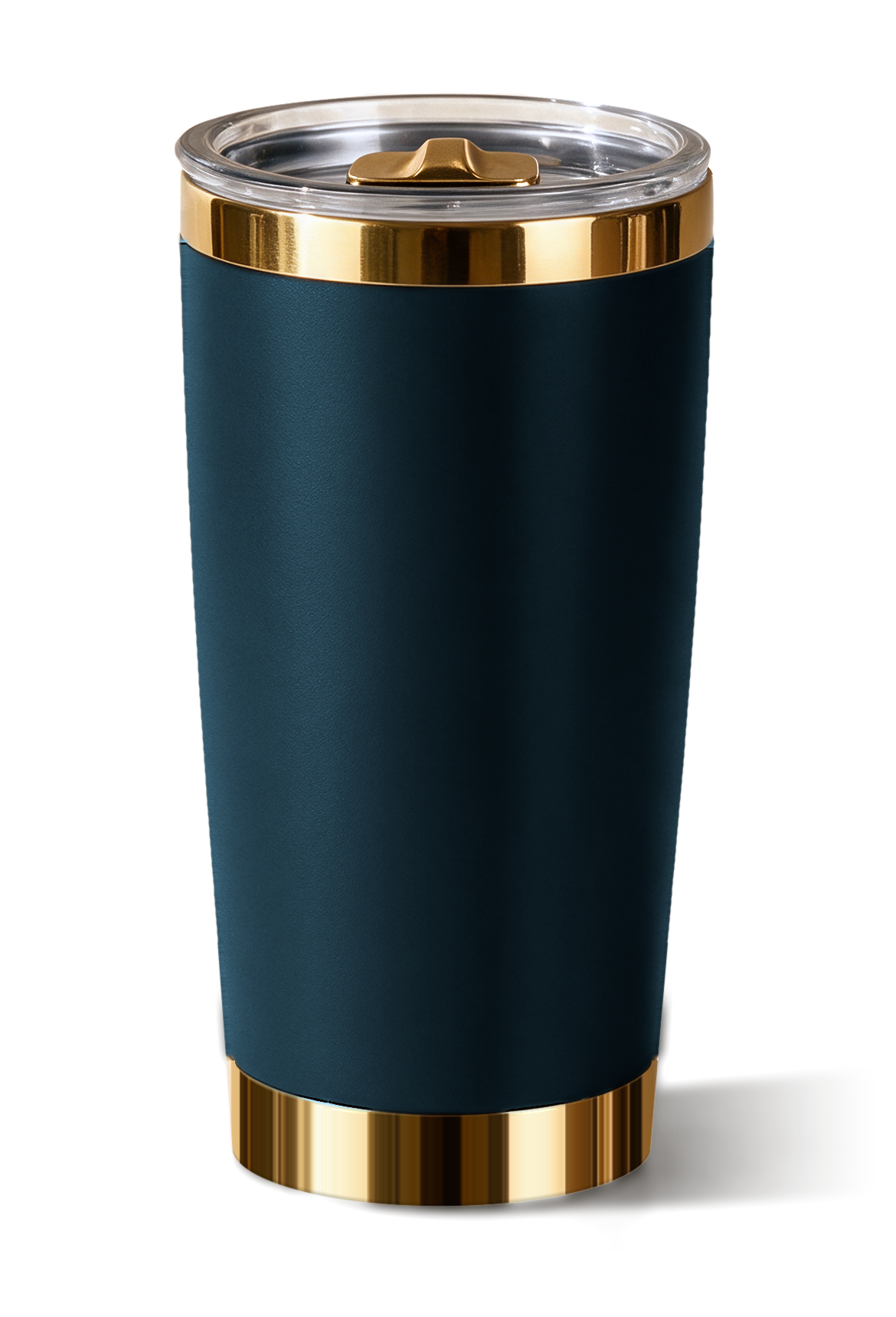 20 oz tumbler, Midnight with polished gold trim