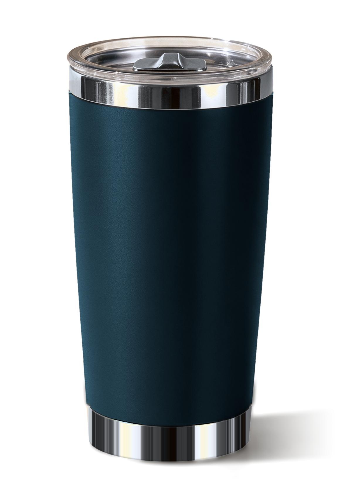 20 oz tumbler, Midnight with polished silver trim