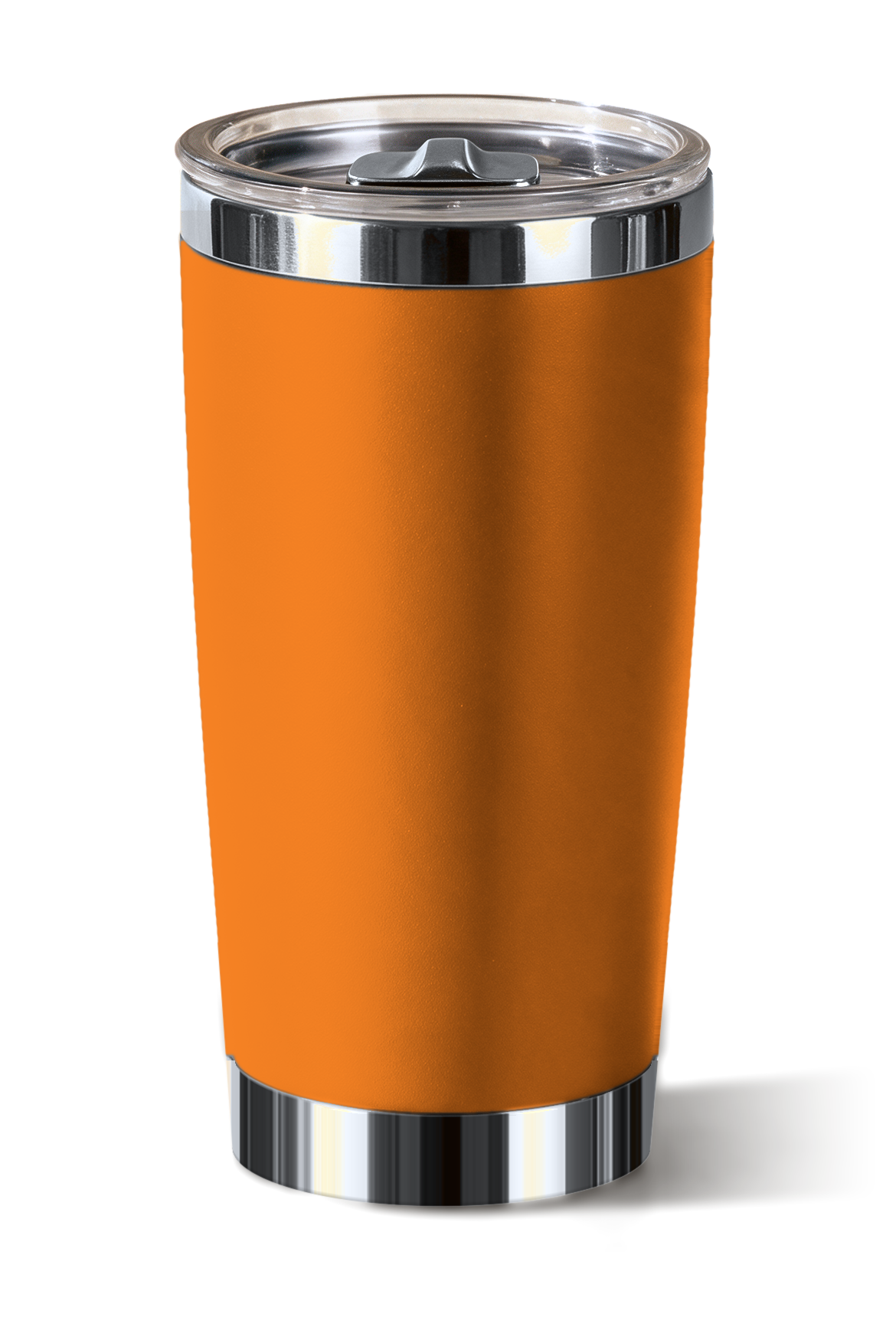 20 oz tumbler, Orange with polished silver trim