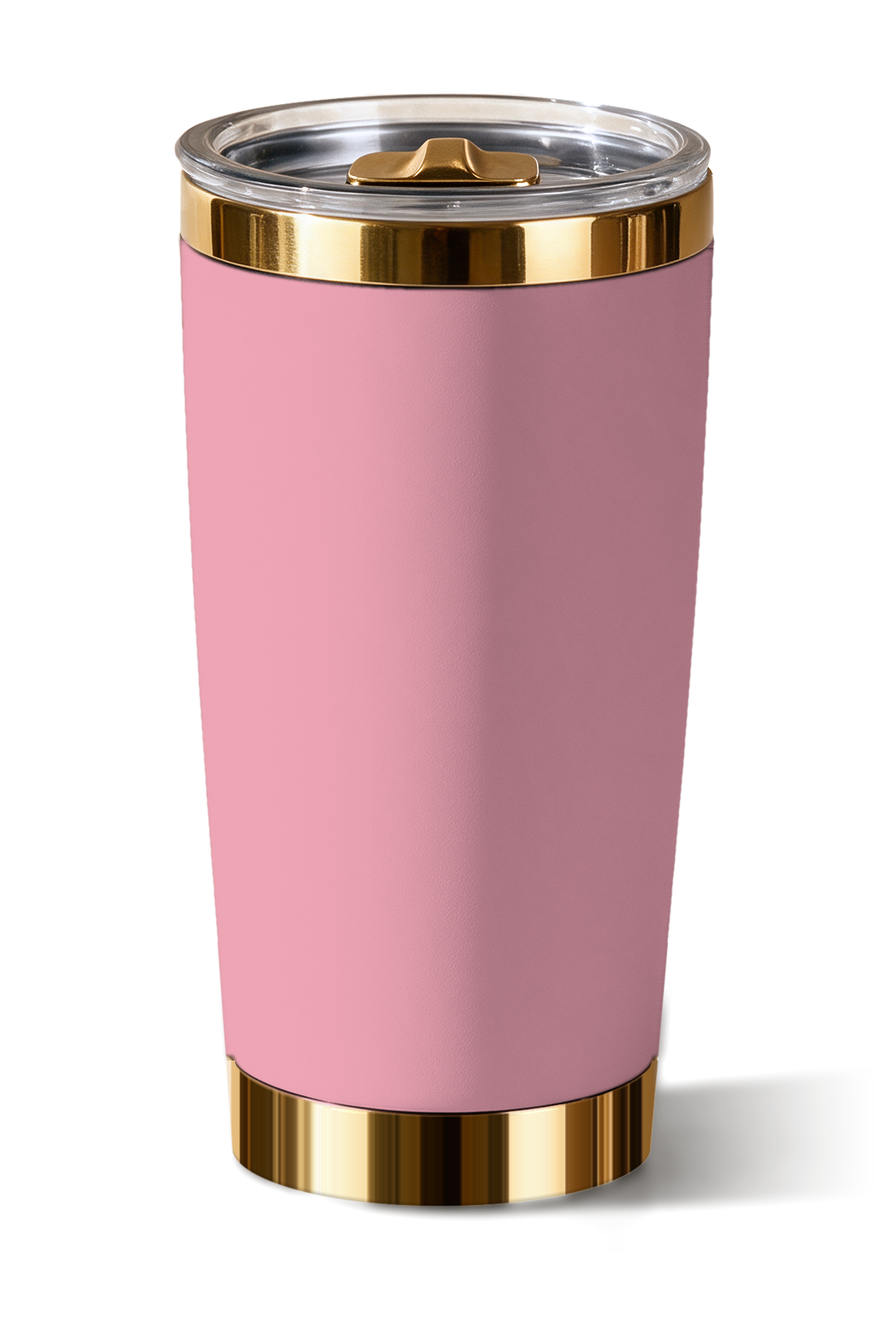 20 oz tumbler, Pink with polished gold trim