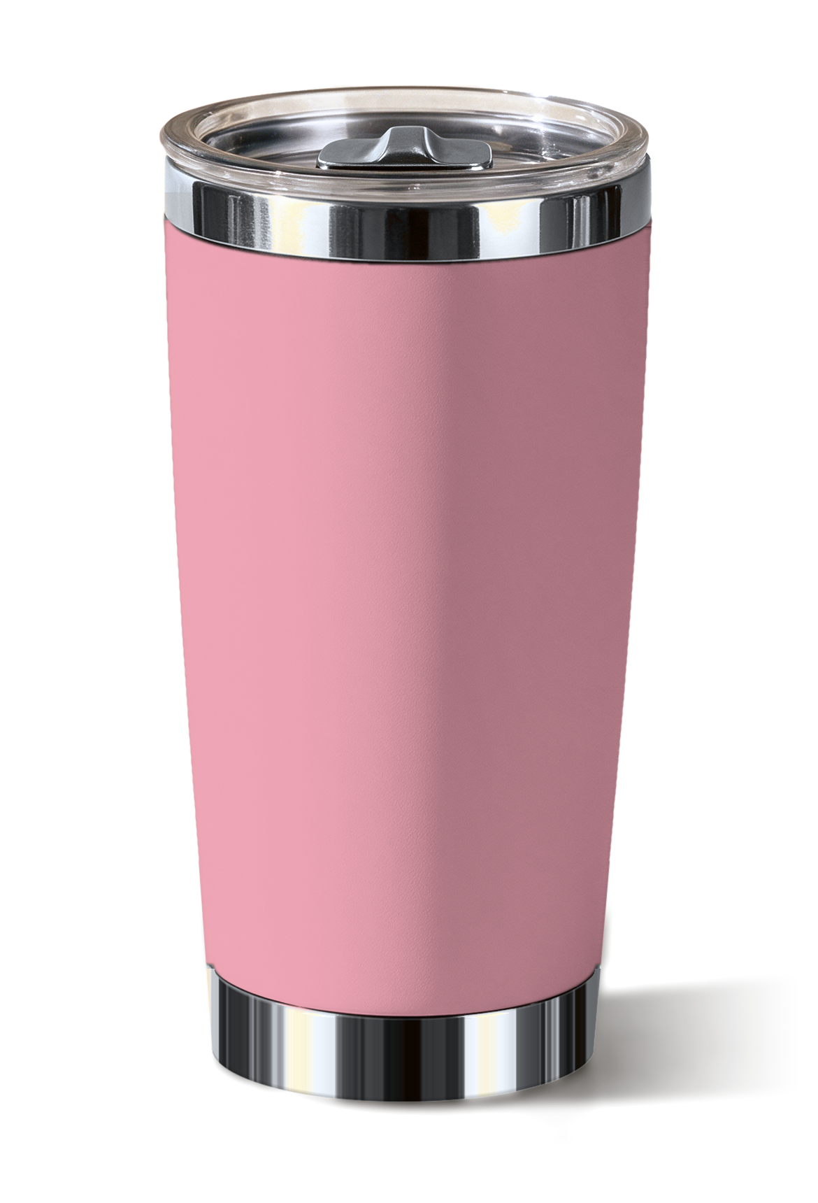 20 oz tumbler, Pink with polished silver trim