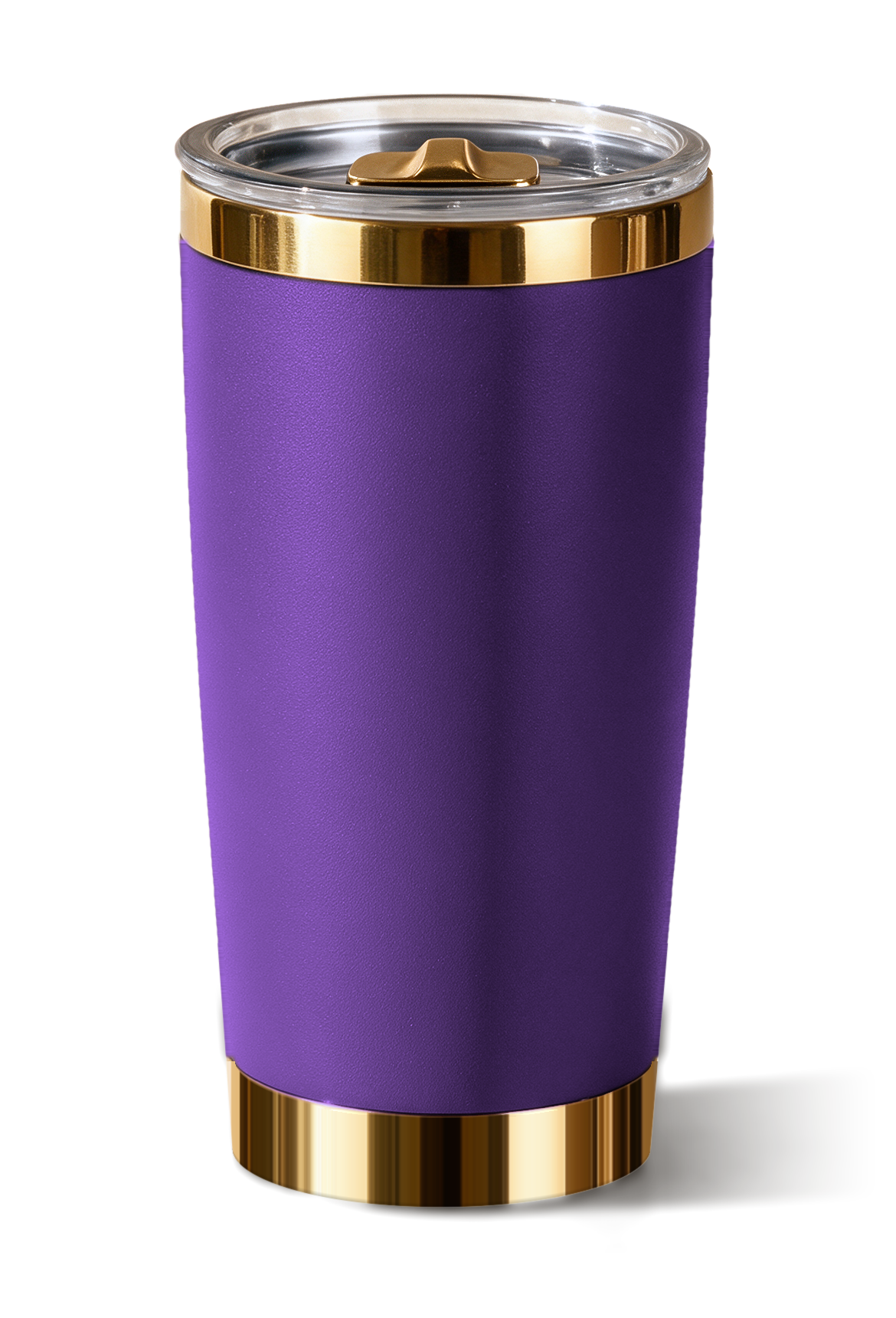 20 oz tumbler, Purple with polished gold trim