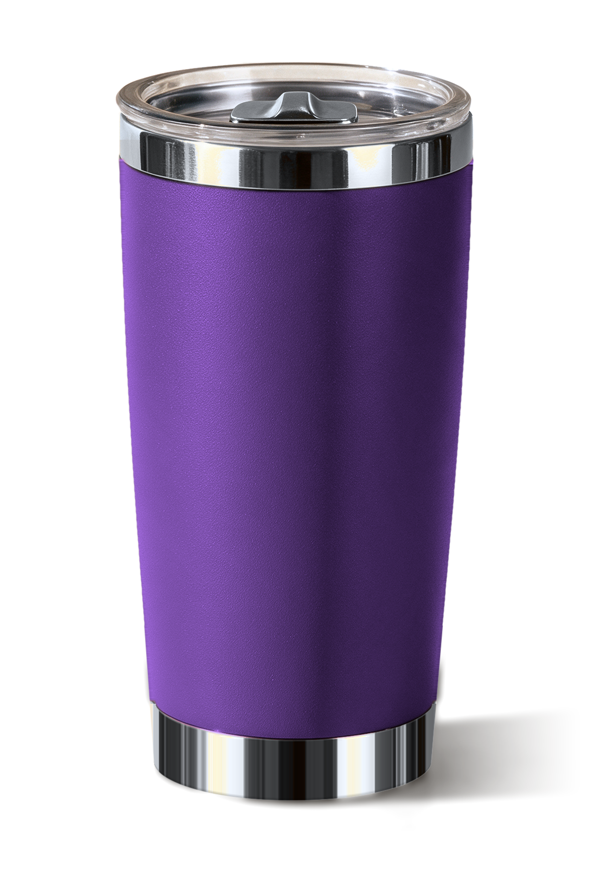 20 oz tumbler, Purple with polished silver trim