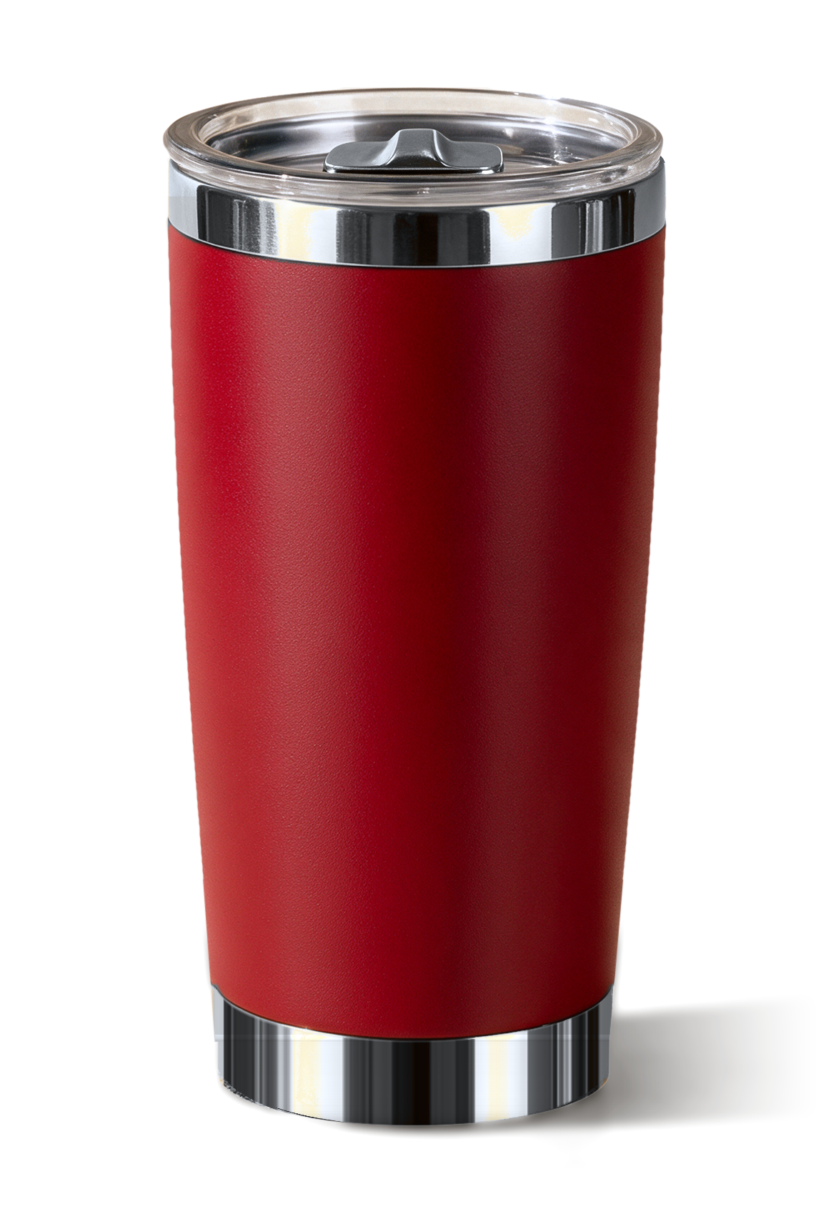 20 oz tumbler, Red with polished silver trim