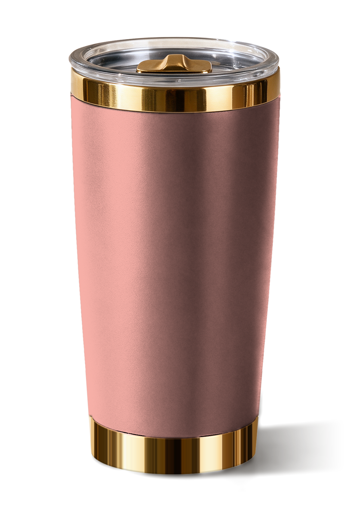 20 oz tumbler, Rose with polished gold trim