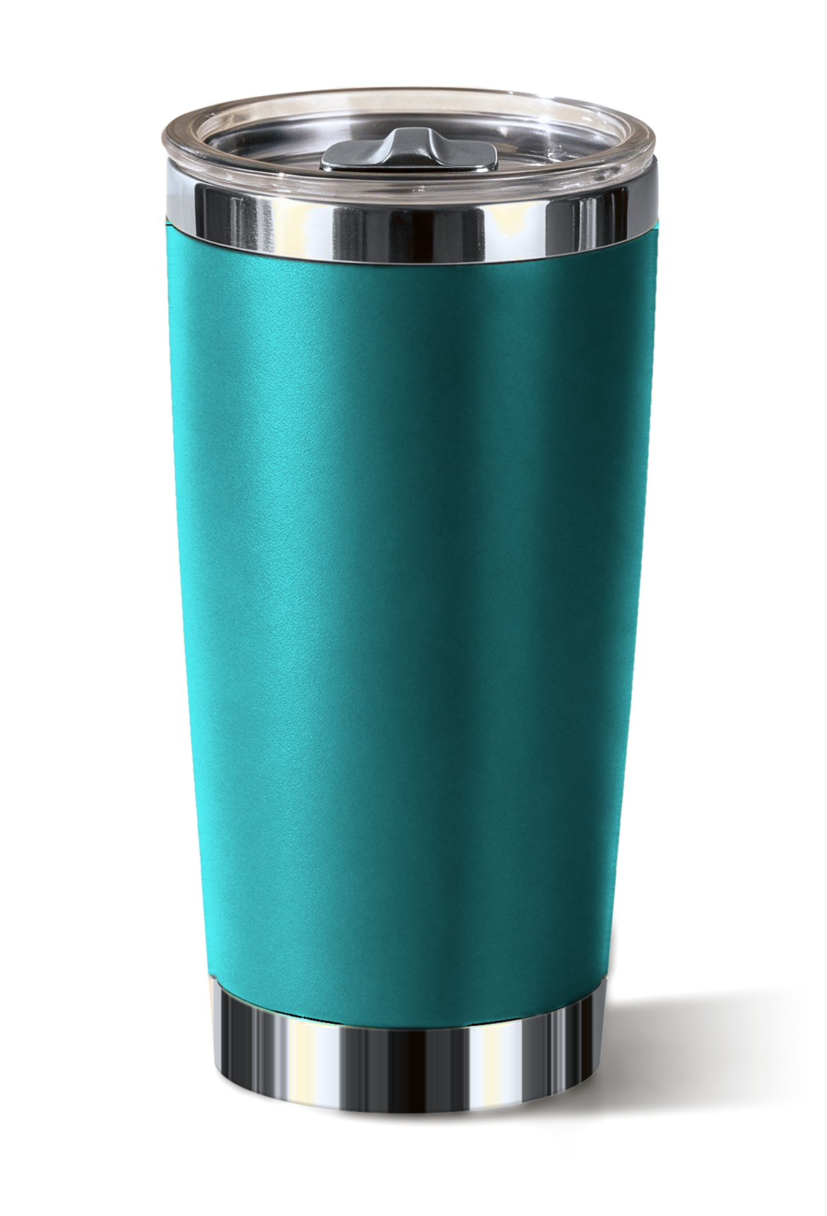 20 oz tumbler, Teal with polished silver trim