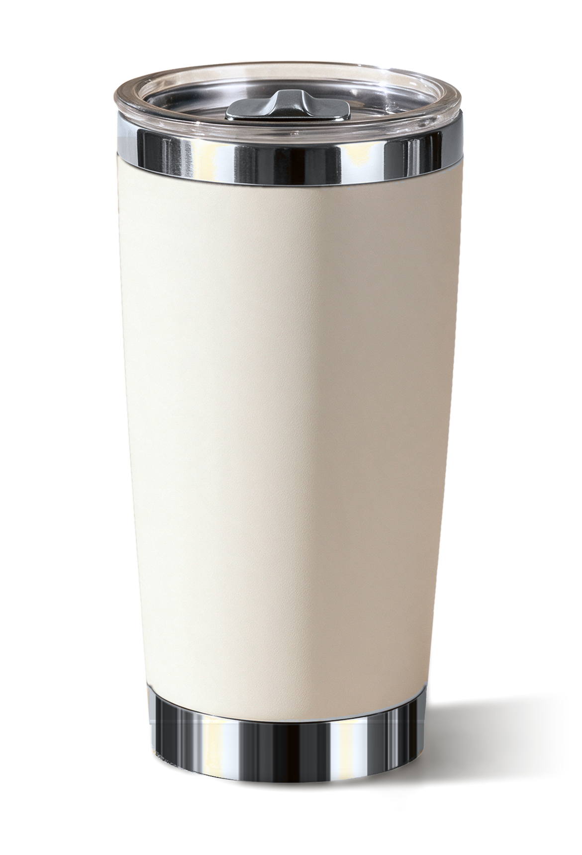 20 oz tumbler, White with polished silver trim