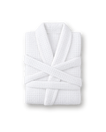 Waffle bath robe, White