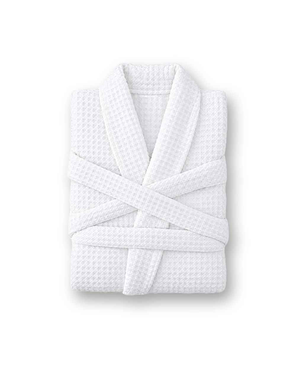 Waffle bath robe, White