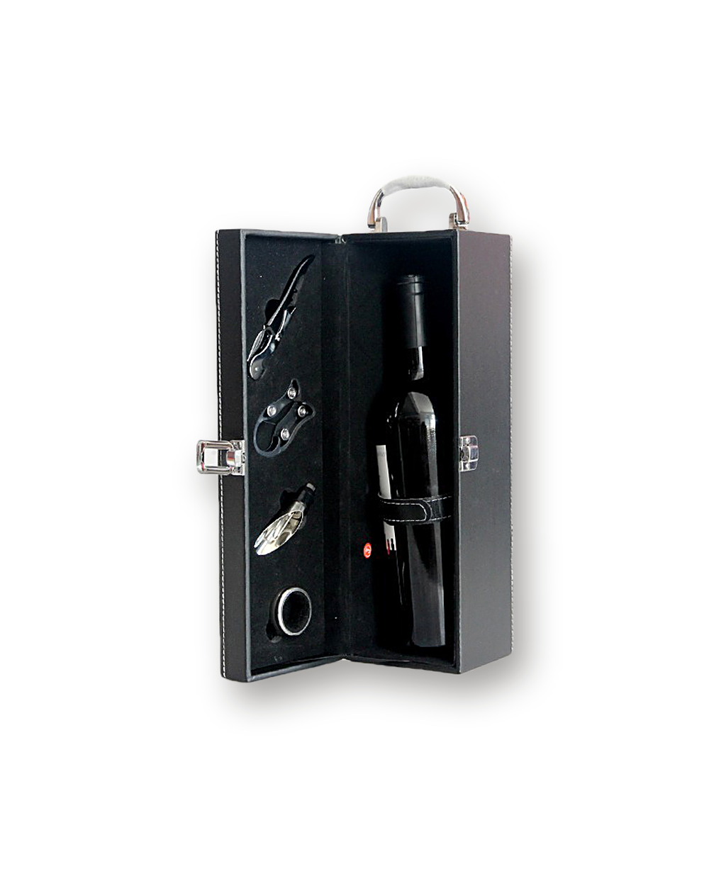 The Wine Set open, with its four tools
